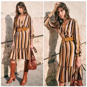 Sezane Titiane Midi Dress US 8, FR 40